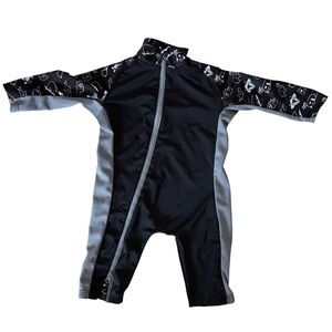 Stonz Kids UV Protection Sun Suit Black & Grey Baby Size 0-6 Months
